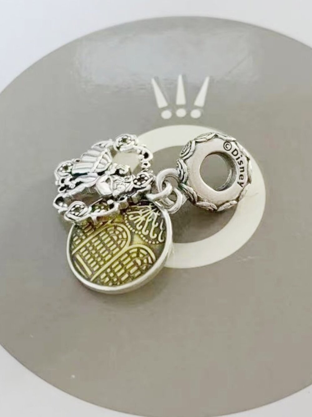Pandora Disney Beauty and the Beast Dancing Dangle Charm - Picture 3 of 4